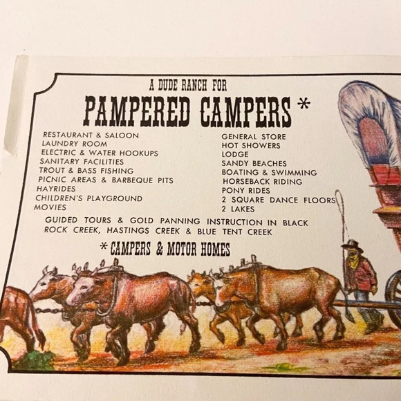 Vintage 1970s Dude Ranch For Pampered Campers Motor Homes California Brochure - Picture 9 of 12